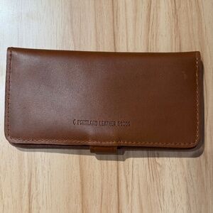 Portland Leather bifold wallet honey color size large